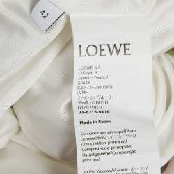 Pre Owned Loewe White Floral Print Jersey Asymmetric Maxi Dress XL