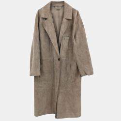 Pre Owned Loewe  Brown Lambskin Leather Coat  #52