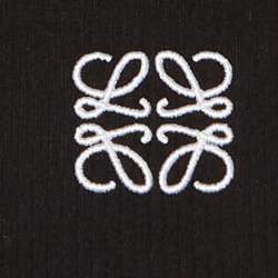 Pre Owned Loewe Black Anagram Embroidered Cotton Tank Top M
