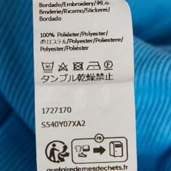 Pre Owned Loewe Blue Angaram Embroidered Rib Knit Tank Top M