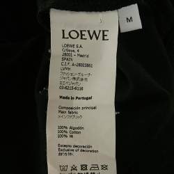 Pre Owned Loewe Black Anagram Embroidered Jersey T-Shirt M