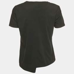 Pre Owned Loewe Black Anagram Embroidered Jersey T-Shirt M