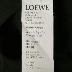 Pre Owned تي شيرت لويفي أسود مطرز بشعار أناجرام جيرسي مقاس متوسط - ميديام