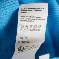 Pre Owned Loewe Blue Anagram Embroidered Cotton Tank Top M