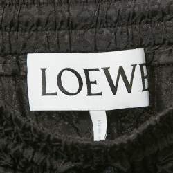 Pre Owned Loewe Black Anagram All-Over Nylon Blend Joggers XS