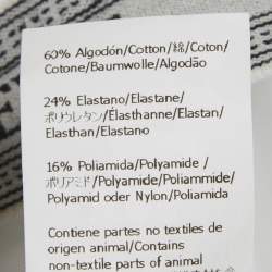 Pre Owned Loewe White Cotton Logo Band Detail Crop Shirt & Black Wool Asymmetric Skirt  M/XS