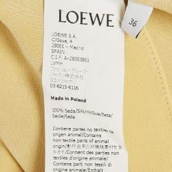 Pre Owned بلوزة لويفي حرير صفراء بتفاصيل أمامية مقاس صغير - سمول