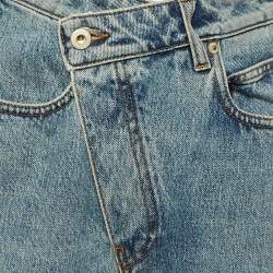 Pre Owned Loewe Blue Washed Crossover Waist Denim Jeans M Waist 28"