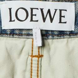 Pre Owned Loewe Blue Washed Crossover Waist Denim Jeans M Waist 28"