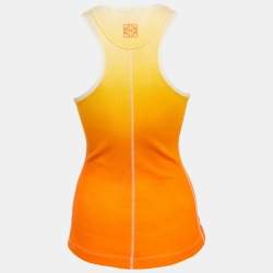 مملوكة مسبقًا بلوزة لويفي بحياكة مضلعة بطبعة تدرج الألوان البرتقالي مقاس صغير (سمول)