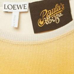 مملوكة مسبقًا بلوزة لويفي بحياكة مضلعة بطبعة تدرج الألوان البرتقالي مقاس صغير (سمول)