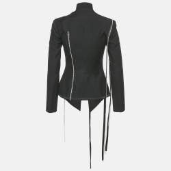 Pre Owned Loewe Black Gabardine Crystal Embellished Blazer S