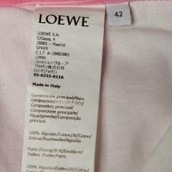 Pre Owned Loewe Pink Anagram Corduroy Baggy Pants XL