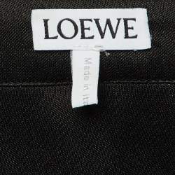 مملوكة مسبقًا Loewe Black Silk Chain Detail Shirt Maxi Dress XXL