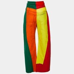 مملوكة مسبقًا Loewe Multicolor Patchwork Denim Wide Leg Jeans M/Waist 30"