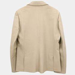 مملوكة مسبقًا جاكيت لويفي بزر واحد بلون البيج C.I.F.A مقاس كبير جداً (إكسترا لارج)