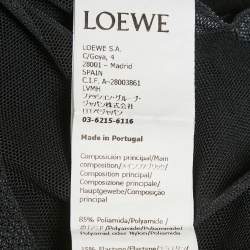 Pre Owned Loewe Black Mesh Anthurium Printed Full Sleeves Top S