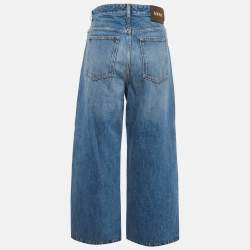 Pre Owned Loewe Blue Denim Wide Leg Jeans L