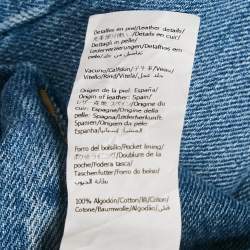 Pre Owned Loewe Blue Denim Wide Leg Jeans L