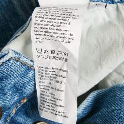 Pre Owned Loewe Blue Denim Wide Leg Jeans L