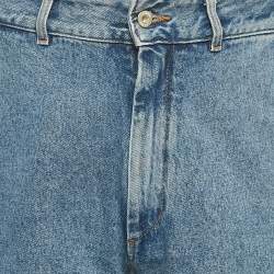 Pre Owned جينز لويفي دنيم أزرق بتصميم أناغرام بقصة واسعة متوسط بخصر 29 بوصة