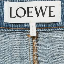 Pre Owned جينز لويفي دنيم أزرق بتصميم أناغرام بقصة واس عة متوسط بخصر 29 بوصة