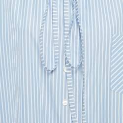 مملوكة مسبقًا قميص لويفي قطن مخطط باللون الأزرق كبير الحجم مقاس وسط ( ميديم )