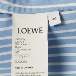 مملوكة مسبقًا قميص لويفي قطن مخطط باللون الأزرق كبير الحجم مقاس وسط ( ميديم )