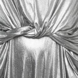 Pre Owned Loewe Silver Jersey Draped Cut-Out Maxi Dress S