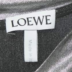 Pre Owned Loewe Silver Jersey Draped Cut-Out Maxi Dress S