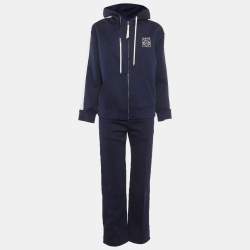 مملوكة مسبقًا Loewe Navy Blue Anagram Jersey Track Suit XS/S