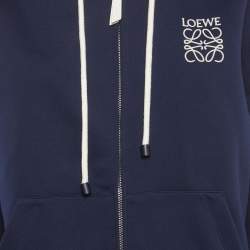Pre Owned Loewe Navy Blue Anagram Jersey Track Suit XS/S