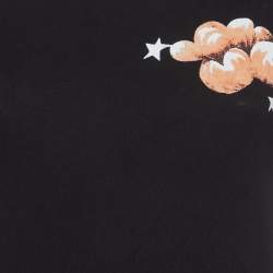 Pre Owned تي شي رت لويفي جيرسي عنق دائري بطبعة شعار أسود مقاس صغير جداً (إكس سمول)