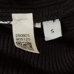 Pre Owned بلوزة بدون أكمام لويفي تطريز شعار أسود مضلع مقاس صغير