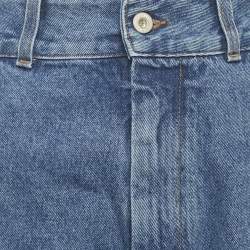 Pre Owned جينز لويفي دنيم أزرق بتصميم أناغرام بقصة واسعة متوسط بخصر 29 بوصة