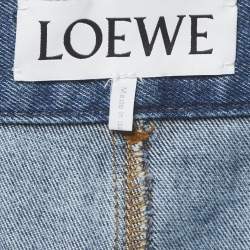 Pre Owned جينز لويفي دنيم أزرق بتصميم أناغرام بقصة واسعة متوسط بخصر 29 بوصة