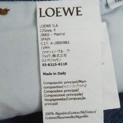 Pre Owned جينز لويفي دنيم أزرق بتصميم أناغرام بقصة واسعة متوسط بخصر 29 بوصة