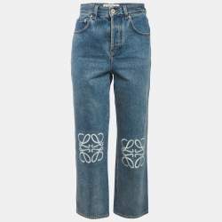 Pre Owned Loewe Blue Denim Anagram Jeans S/Waist 27"