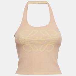 Pre Owned بلوزة لوفيا وباولا إيبيزا وردية أناغرام محبوكة إضافي صغير