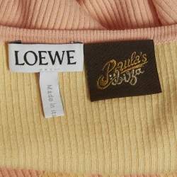Pre Owned  Loewe x Paula's Ibiza Pink Anagram Rib Knit Crop Top XS