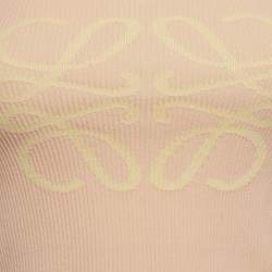 Pre Owned  Loewe x Paula's Ibiza Pink Anagram Rib Knit Crop Top XS