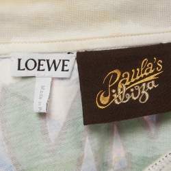 Pre Owned Loewe X Paula Ibiza Multicolor Peace Printed Cotton Knit Cropped T-Shirt M