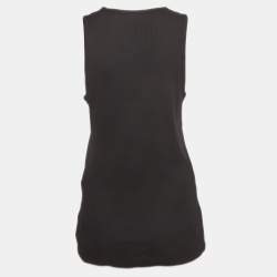 Pre Owned Loewe Black Jersey Anagram Tank Top L