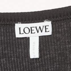 Pre Owned Loewe Black Jersey Anagram Tank Top L