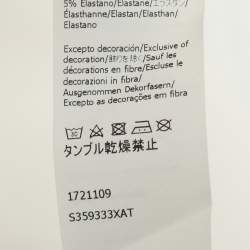 Pre Owned Loewe Cream/Blue Stripe Cotton Tops M