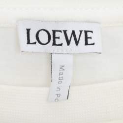 Pre Owned Loewe Black/White Jersey Asymmetrical Dress S