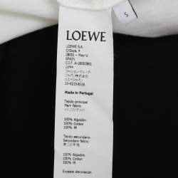 Pre Owned Loewe Black/White Jersey Asymmetrical Dress S