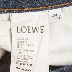 Pre Owned Loewe Blue Denim Straight Fit Jeans XS /Waist 27"