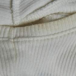 Pre Owned Loewe White Ribbed Knit Anagram Tank Top L