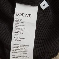 Pre Owned Loewe Black Anagram Embroidered Rib Knit Tank Top M